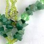 Vintage Green Aventurine Necklace with Murano glass pendant Image 8