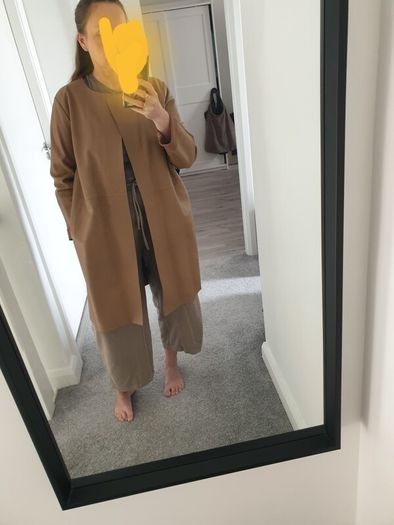 Cos Leather Coat Size Uk 14
