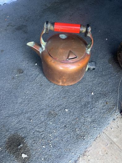 Vintage copper display kettle