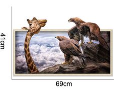3D Removable Giraffe Owl Coast Wall Sticker Art Vinyl Decal Home Room Decor