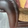 Brown Leather Sofabed Image 3