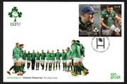 2019 Ireland Irish Rugby (IRFU) featuring Joe Schmidt (Coach of the Year) &amp; Johnny Sexton (Player of the Year) Commemorative Stamps An Post First Day Cover (FDC)