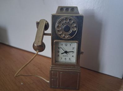 Miniature A and B public telephone Clock