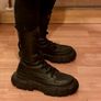 Black Zara leather boots Image 4