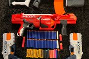 Mega Nerf &amp; X-Shot Blaster Bundle - 5 Guns Inc. Modulus Tri-Strike &amp; RotoFury