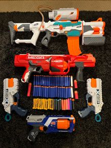 Mega Nerf & X-Shot Blaster Bundle - 5 Guns Inc. Modulus Tri-Strike & RotoFury
