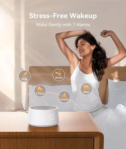 Dreamegg White Noise Machine - D1 Nova Sound Machine for Baby Adult, 25 Soothing Sounds, 9 Night Lights, Dimmable Display, Ideal Sleep Aid for Heavy Sleepers Bedroom