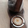 Vintage Hand-Carved Wooden Clog Wall Barometer Image 5