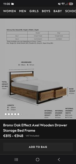 King size Bed frame only
