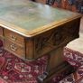 Victorian Oak Library / Writing Table Image 3