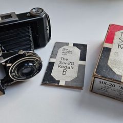 Vintage Kodak Six 20 B Camera With Original Box - Vintage Film Camera