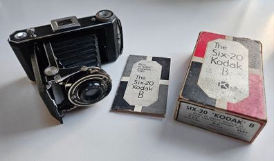 Vintage Kodak Six 20 B Camera With Original Box - Vintage Film Camera