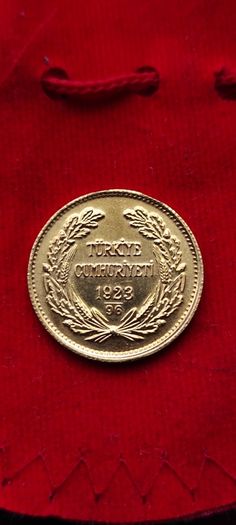 Gold Coin Turkish 100 Piastres Kurush Kemal