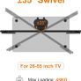 Universal Table Top Pedestal TV Stand for 26''-55'' LCD LED TVs, Height Adjustable TV Base Stand with Tempered Glass Base, Cable Management, Holds 45 KG & Max. VESA 400x400mm Image 3