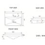 Vanity Unit 500mm Floor standing Anthracite Short Projection Image 4