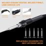 60W Soldering Iron Station Kit 90C-480C Adjustable Temperature, LED Display, Sleep Function, C/F Switch, 2 Helping Hands, 5 Extra Solder Tips & 1 Solder Wire Image 2