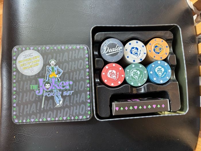 The Joker Poker Set, licensed DC Comics