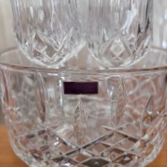 Waterford crystal bowl and glasses.