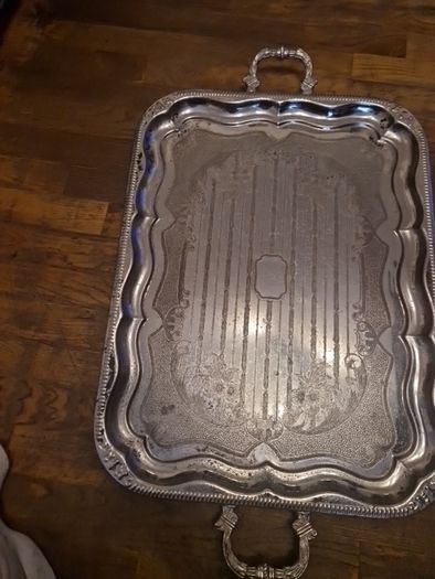 silver plate tray