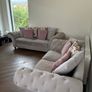 Beautiful Light Grey Elegant Sofa Suite Image 2
