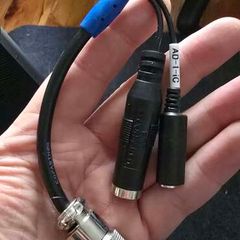 Heil AD-1-IC  Icom 8-pin round input adapter cable.