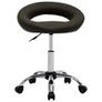 Rolling Work Chair Brown Faux Leather Image 2
