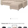 IKEA Vimle Sofa with Chaise Lounge & Storage Ottoman Image 4
