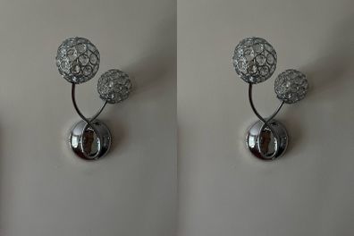 2 Brand New Chrome Wall Lights