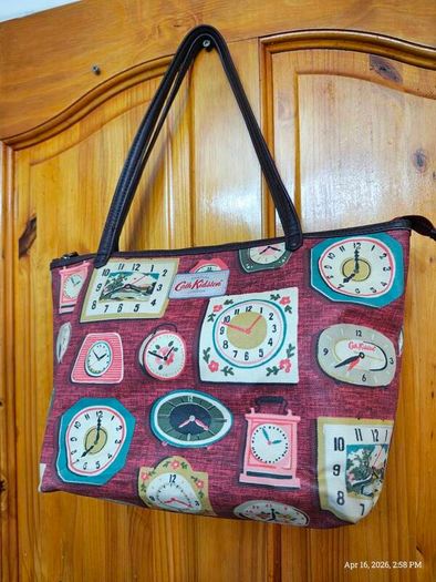 Vintage Cath Kidston Retro Clock Print Tote Bag