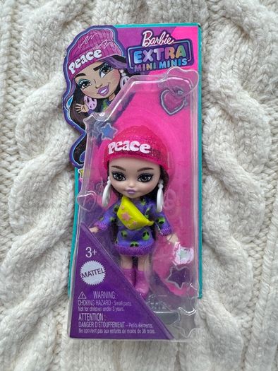 Barbie HLN46 Extra Mini Mini Brown Hair Purple Dress new Please look at the pictures