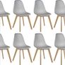 SALE SET OF 8 Dining Chairs with Solid Beech Wood Legs Image 3