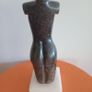 Serpentine Marble "Venus" Female Torso Sculpture on Marble Base Image 5