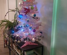 Pink christmas tree.