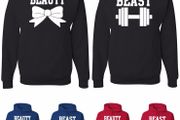 Cute Matching Beauty Beast Couples Hoodies