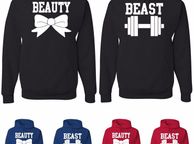 main image for ad Cute Matching Beauty Beast Couples Hoodies