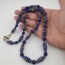 Antique Venetian African Style Stripe Eyes & Blue Glass Beads Necklace Image 3