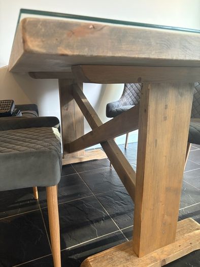 Solid wood  dining table 4 chairs