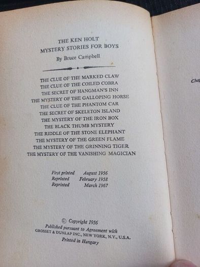 Vintage Collectible Book, The Clue of the Marked Claw Ken Holt Mystery Stories for Boys