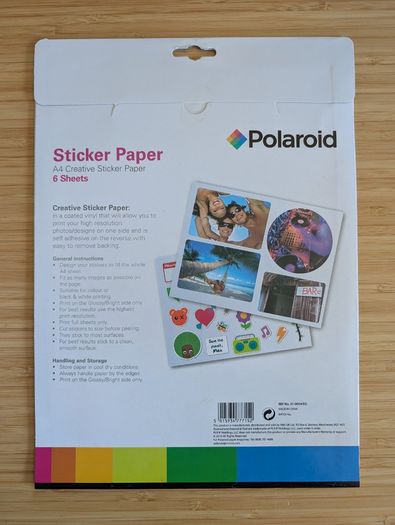 82 Packs of Polaroid A4 Sticker Paper Bulk Craft Lot