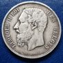 Belgium 1867 (Small Head) 5 Francs Silver coin Image 4