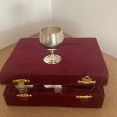 PRICE DROP "6 silver plated  EPNS stamped  mini goblets  for sale