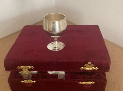 PRICE DROP "6 silver plated  EPNS stamped  mini goblets  for sale