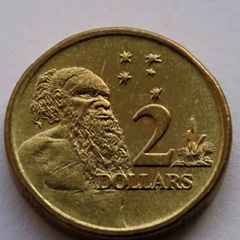 Australia "Aborigine Elder" 2 Dollars 2003 Southern Cross Constellation