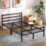 Double Bed Frames with Headboard 4ft6 Black Image 8