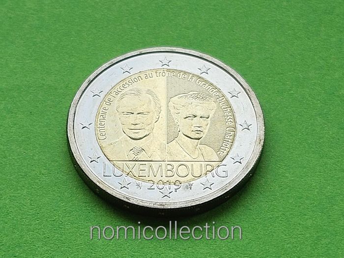 Luxembourg 2019 year Uncirculated 2 Euro coin.