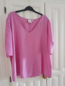 ICHI Pink V Neck Top