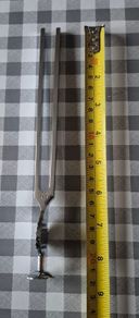 Vintage Ragg Sheffield Steel Tuning Fork, Gardiner Brown C0 128Hz