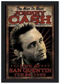 Johnny Cash San Quentin 1969 Framed Poster