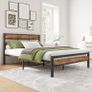 Double Bed Frame with Wooden Headboard Image 8
