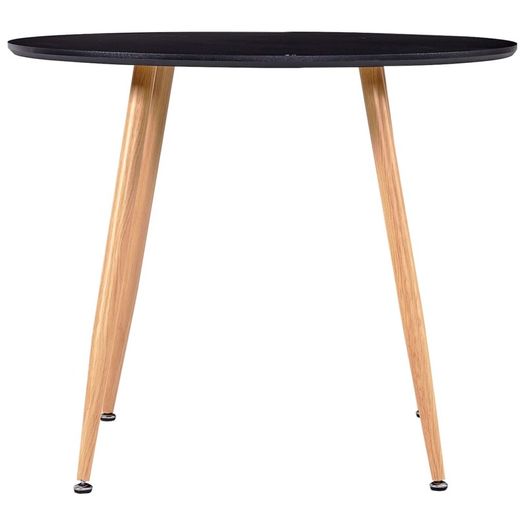 Dining Table Black and Oak 90x73.5 cm MDF